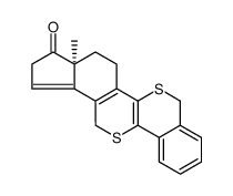 1,6-dithiabenz(3,4)estra-3,5(10),8,14-tetraen-17-one structure