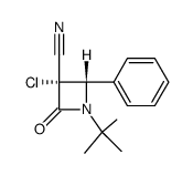 (Z)-3-chloro-3-cyano-N-tert-butyl-4-phenyl-2-azetidinone结构式