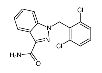 1-[(2,6-dichlorophenyl)methyl]indazole-3-carboxamide Structure