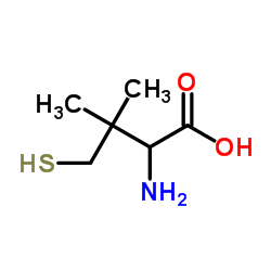 Butyric acid,2-amino-4-mercapto-3,3-dimethyl- (7CI) structure