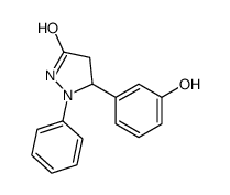 5-(3-hydroxyphenyl)-1-phenylpyrazolidin-3-one结构式