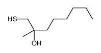 2-methyl-1-sulfanyloctan-2-ol结构式