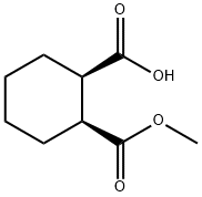 1,2-Cyclohexanedicarboxylic acid, 1-methyl ester, (1S,2R)-结构式