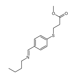 methyl 3-[4-(butyliminomethyl)phenyl]sulfanylpropanoate结构式