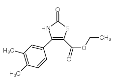 4-(3,4-dimethyl-phenyl)-2-oxo-2,3-dihydro-thiazole-5-carboxylic acid ethyl ester结构式