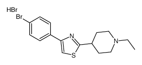 4-(4-bromophenyl)-2-(1-ethylpiperidin-4-yl)-1,3-thiazole,hydrobromide结构式