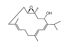 (1Z,3E,7E,11S,12S,14S)-11,12-epoxy cembra-1,3,7-trien-14-ol Structure