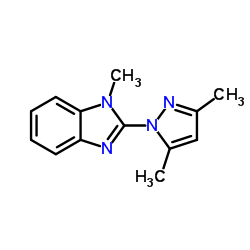 2-(3,5-Dimethyl-1H-pyrazol-1-yl)-1-methyl-1H-benzimidazole结构式