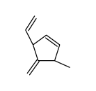 (3R,5S)-3-ethenyl-5-methyl-4-methylidenecyclopentene结构式