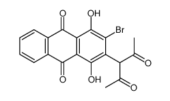 3-bromo-2-(2,4-dioxo-3-pentyl)-1,4-dihydroxyanthraquinone结构式