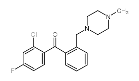 2-CHLORO-4-FLUORO-2'-(4-METHYLPIPERAZINOMETHYL) BENZOPHENONE结构式