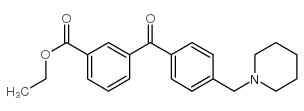 3-CARBOETHOXY-4'-PIPERIDINOMETHYL BENZOPHENONE结构式