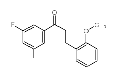 3',5'-DIFLUORO-3-(2-METHOXYPHENYL)PROPIOPHENONE结构式