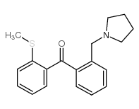 2-PYRROLIDINOMETHYL-2'-THIOMETHYLBENZOPHENONE结构式