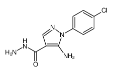 1H-Pyrazole-4-carboxylic acid, 5-amino-1-(4-chlorophenyl)-, hydrazide结构式