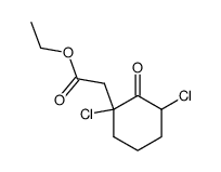 2.6-Dichlor-cyclohexanon-(1)-essigsaeure-(2)-aethylester结构式