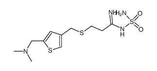 N-sulfamoyl-3-[(2-N,N-dimethyl-aminomethylthienyl-4)-methylthio]-propionamidine结构式