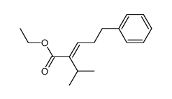 ethyl 2-isopropyl-5-phenyl-2-pentenoate结构式