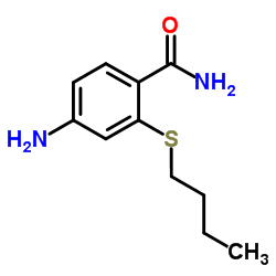 4-Amino-2-(butylsulfanyl)benzamide Structure