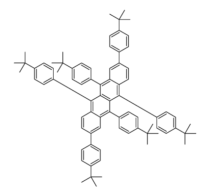 2,5,6,8,11,12-hexakis(4-tert-butylphenyl)tetracene Structure