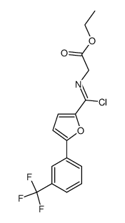 ethyl 2-((chloro(5-(3-(trifluoromethyl)phenyl)furan-2-yl)methylene)amino)acetate结构式