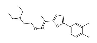 2-[(E)-1-[5-(3,4-dimethylphenyl)thiophen-2-yl]ethylideneamino]oxy-N,N-diethylethanamine Structure