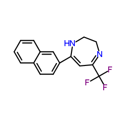 7-(2-Naphthyl)-5-(trifluoromethyl)-1H,2H,3H-1,4-diazepine结构式