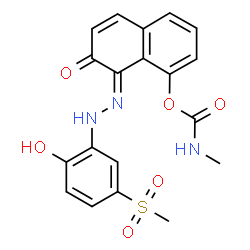 methyl [7-hydroxy-8-[[2-hydroxy-5-(methylsulphonyl)phenyl]azo]-1-naphthyl]-carbamate结构式