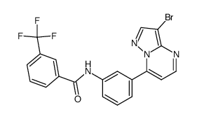 N-(3-(3-Bromopyrazolo[1,5-a]pyrimidin-7-yl)phenyl)-3-(trifluoromethyl)benzamide Structure