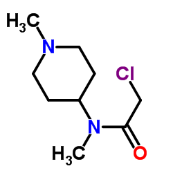 2-Chloro-N-methyl-N-(1-methyl-4-piperidinyl)acetamide Structure