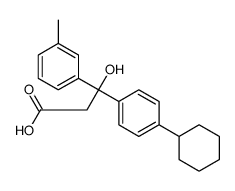 3-(4-cyclohexylphenyl)-3-hydroxy-3-(3-methylphenyl)propanoic acid Structure