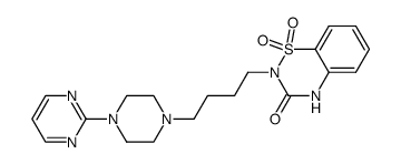 2-(4-(4-(2-pyrimidinyl)-1-piperazinyl)butyl)-1,2,4-benzothiadiazin-3(4H)one 1,1-dioxide结构式