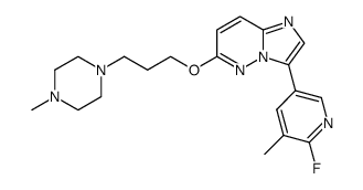 3-(6-fluoro-5-methyl-pyridin-3-yl)-6-[3-(4-methyl-piperazin-1-yl)-propoxy]-imidazo[1,2-b]pyridazine Structure