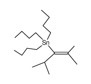 Bu3Sn{(CH3)2CH}C=C(CH3)2 Structure