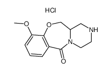 10-methoxy-1,2,3,4,12,12a-hexahydro-6H-pyrazino[2,1-c][1,4]benzoxazepin-6-one hydrochloride结构式