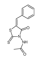 3-acetylamino-5-benzylidene-2-thioxo-thiazolidin-4-one结构式
