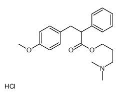 3-(dimethylamino)propyl 3-(4-methoxyphenyl)-2-phenylpropanoate,hydrochloride Structure