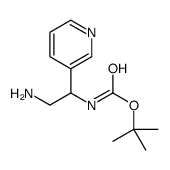 tert-butyl N-(2-amino-1-pyridin-3-ylethyl)carbamate结构式