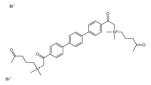 [2-[4-[4-[4-[2-[dimethyl(4-oxopentyl)azaniumyl]acetyl]phenyl]phenyl]phenyl]-2-oxoethyl]-dimethyl-(4-oxopentyl)azanium,dibromide结构式