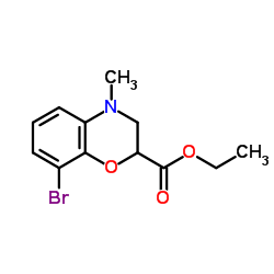 Ethyl 8-bromo-4-methyl-3,4-dihydro-2H-1,4-benzoxazine-2-carboxylate Structure