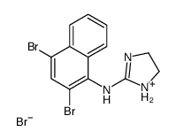 N-(2,4-dibromonaphthalen-1-yl)-4,5-dihydro-1H-imidazol-1-ium-2-amine,bromide结构式