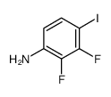 2,3-二氟-4-碘苯胺结构式