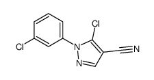 5-氯-1-(3-氯苯基)-1H-吡唑-4-甲腈结构式
