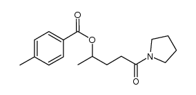 5-oxo-5-(pyrrolidin-1-yl)pentan-2-yl 4-methylbenzoate结构式
