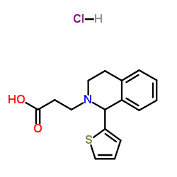 3-[1-(2-Thienyl)-3,4-dihydro-2(1H)-isoquinolinyl]propanoic acid hydrochloride (1:1) Structure