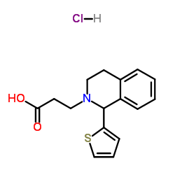 3-[1-(2-Thienyl)-3,4-dihydro-2(1H)-isoquinolinyl]propanoic acid hydrochloride (1:1)结构式