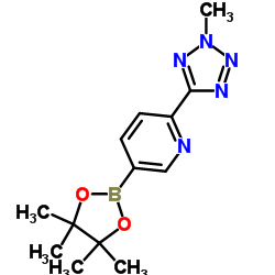 2-(2-METHYL-2H-TETRAZOL-5-YL)-5-(4,4,5,5-TETRAMETHYL-1,3,-2DIOXABOROLAN-2-YL)PYRIDINE Structure
