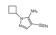 5-amino-1-cyclobutyl-pyrazole-4-carbonitrile结构式