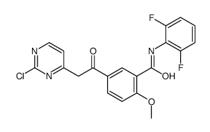 5-(2-(2-chloropyrimidin-4-yl)acetyl)-N-(2,6-difluorophenyl)-2-Methoxybenzamide结构式