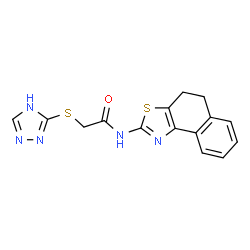 N-(4,5-dihydronaphtho[1,2-d][1,3]thiazol-2-yl)-2-(4H-1,2,4-triazol-3-ylsulfanyl)acetamide structure